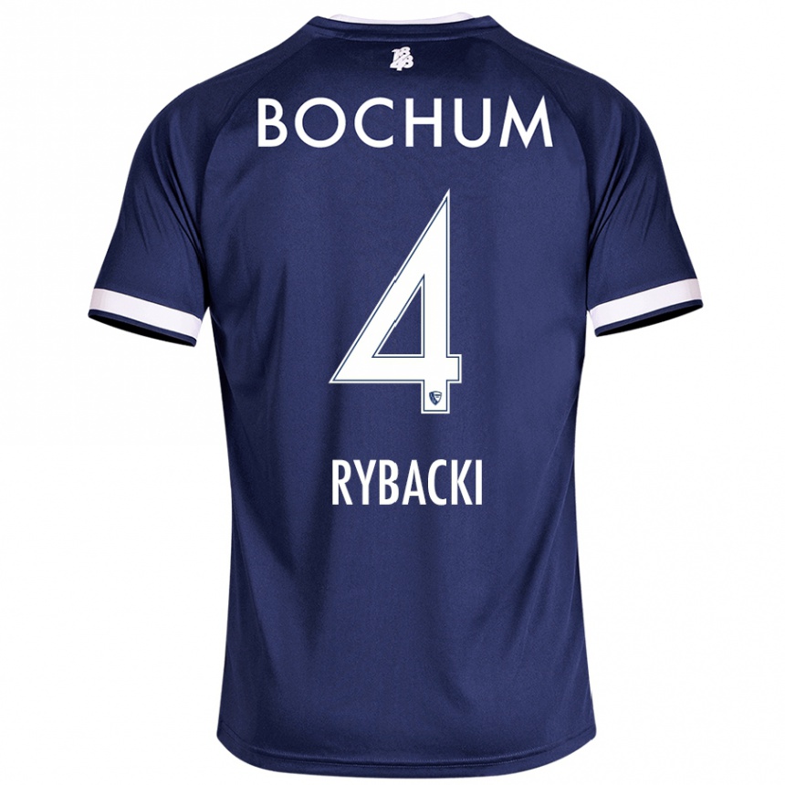 Kids Football Pia Rybacki #4 Dark Blue Home Jersey 2024/25 T-Shirt Australia