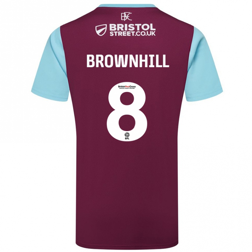 Kids Football Josh Brownhill #8 Burgundy Sky Blue Home Jersey 2024/25 T-Shirt Australia