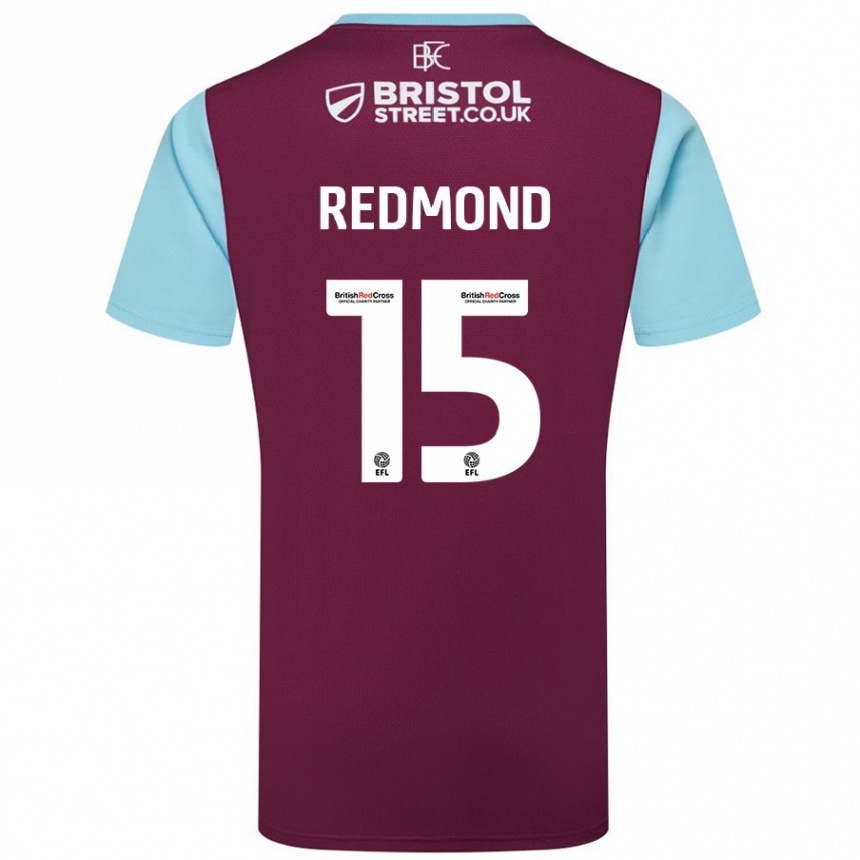 Kids Football Nathan Redmond #15 Burgundy Sky Blue Home Jersey 2024/25 T-Shirt Australia