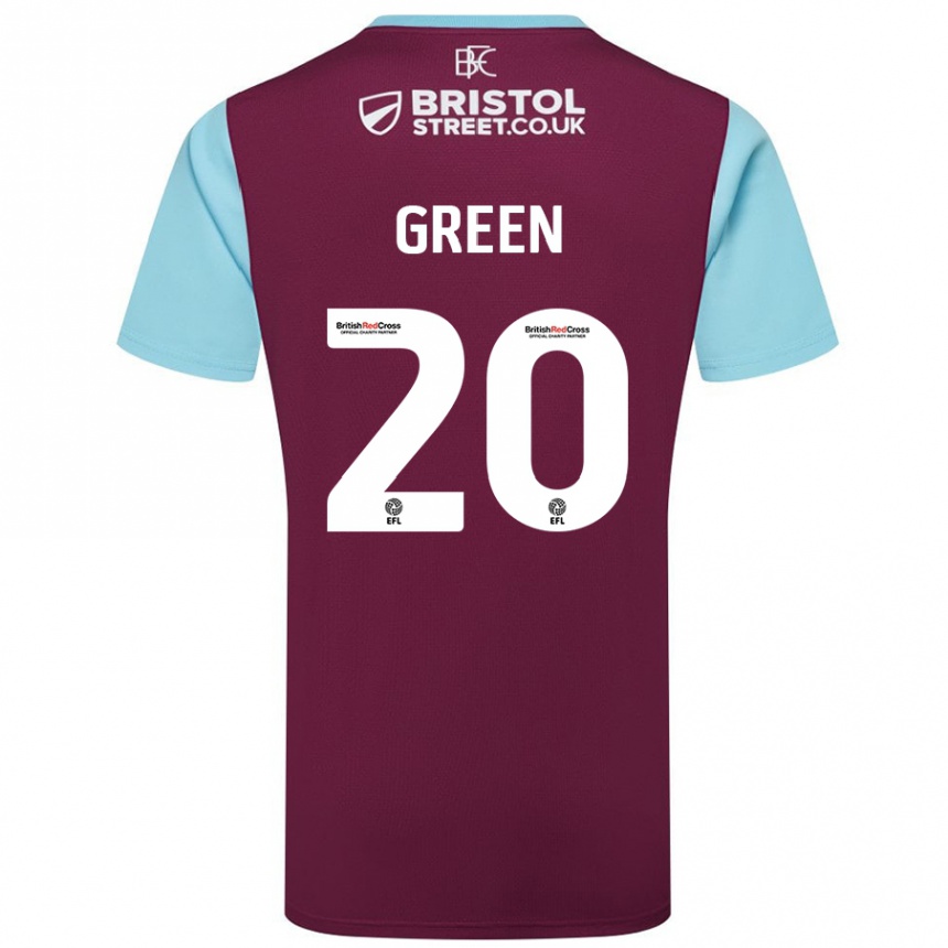 Kids Football Etienne Green #20 Burgundy Sky Blue Home Jersey 2024/25 T-Shirt Australia