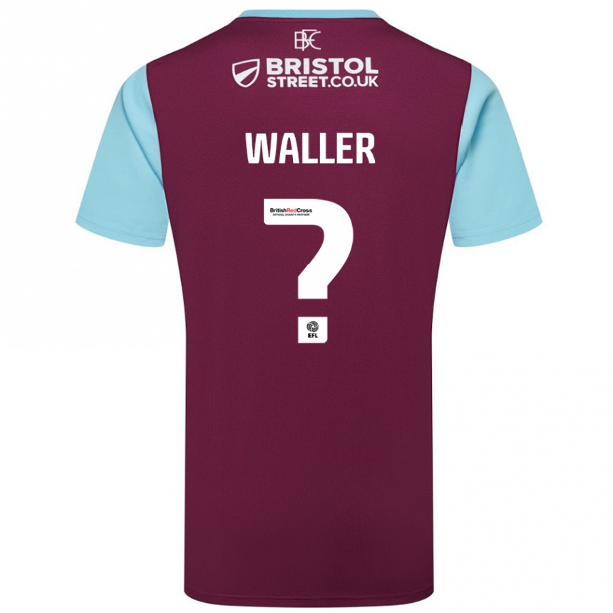 Kids Football Sam Waller #0 Burgundy Sky Blue Home Jersey 2024/25 T-Shirt Australia