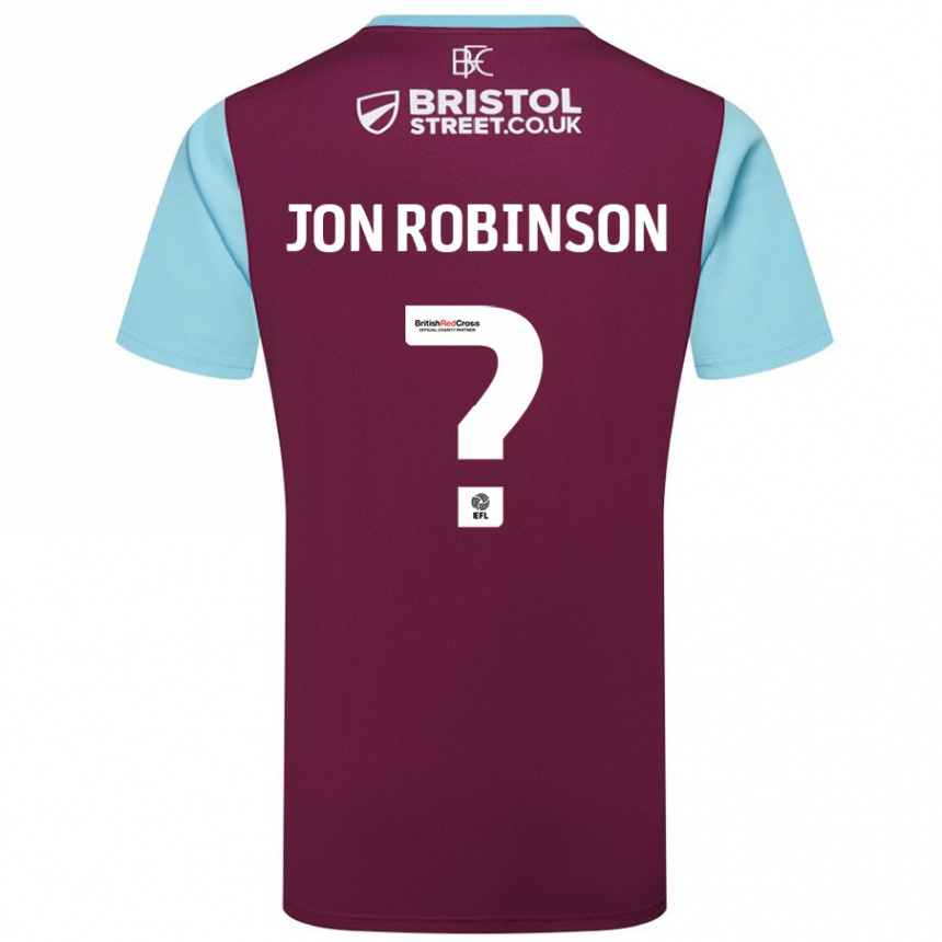 Kids Football Jon Ander Vilar Robinson #0 Burgundy Sky Blue Home Jersey 2024/25 T-Shirt Australia