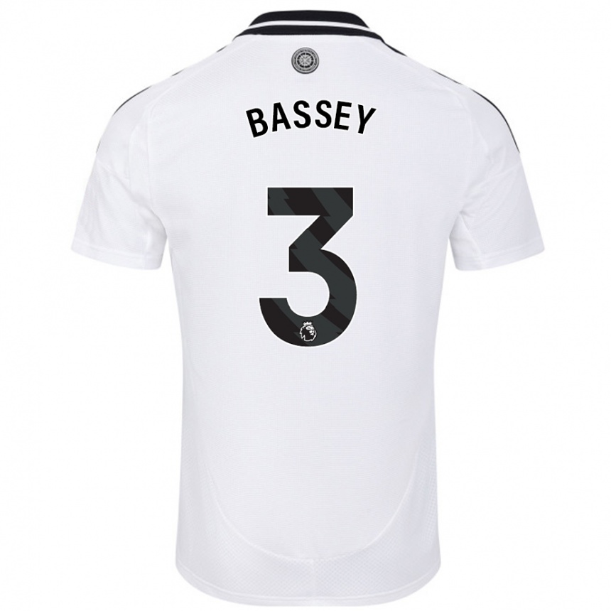 Kids Football Calvin Bassey #3 White Home Jersey 2024/25 T-Shirt Australia