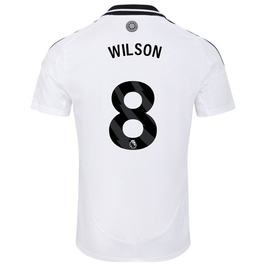 Kids Football Harry Wilson #8 White Home Jersey 2024/25 T-Shirt Australia