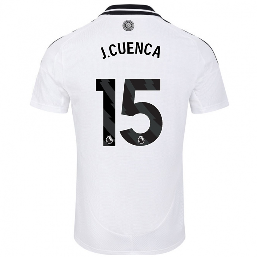 Kids Football Jorge Cuenca #15 White Home Jersey 2024/25 T-Shirt Australia