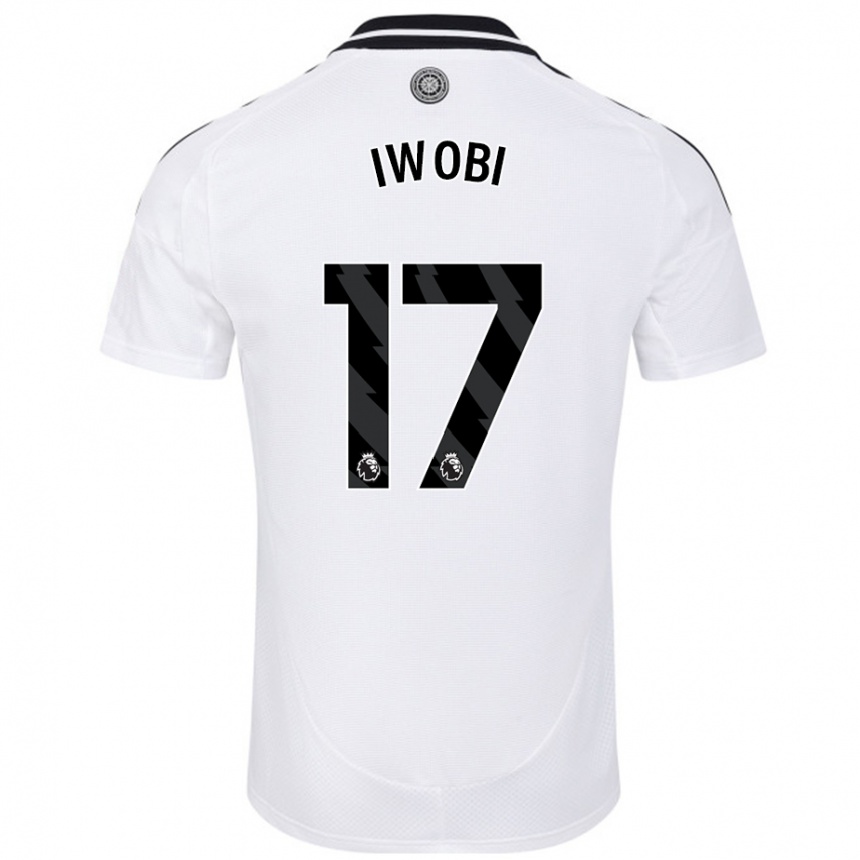 Kids Football Alex Iwobi #17 White Home Jersey 2024/25 T-Shirt Australia