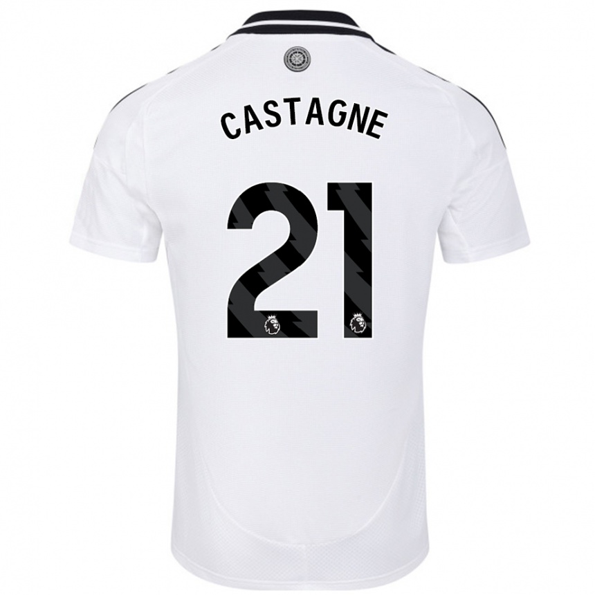 Kids Football Timothy Castagne #21 White Home Jersey 2024/25 T-Shirt Australia