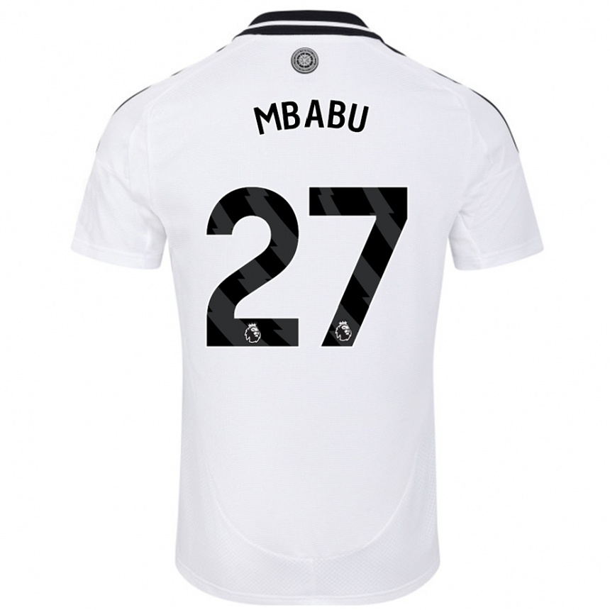 Kids Football Kevin Mbabu #27 White Home Jersey 2024/25 T-Shirt Australia