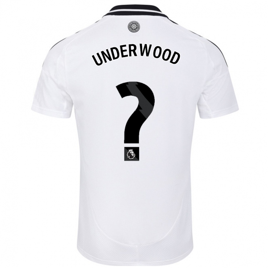 Kids Football Marco Underwood #0 White Home Jersey 2024/25 T-Shirt Australia