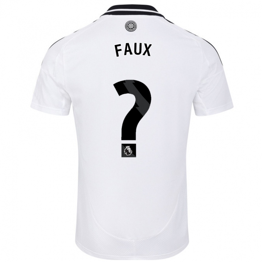 Kids Football Alex Faux #0 White Home Jersey 2024/25 T-Shirt Australia