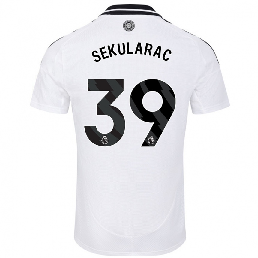 Kids Football Kristian Sekularac #39 White Home Jersey 2024/25 T-Shirt Australia