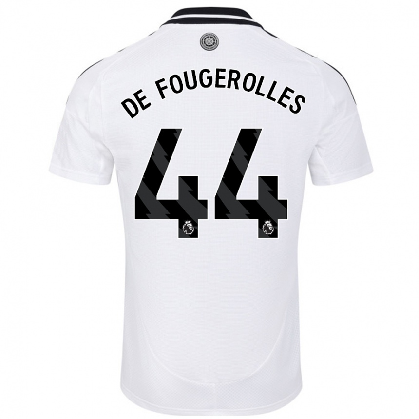 Kids Football Luc De Fougerolles #44 White Home Jersey 2024/25 T-Shirt Australia