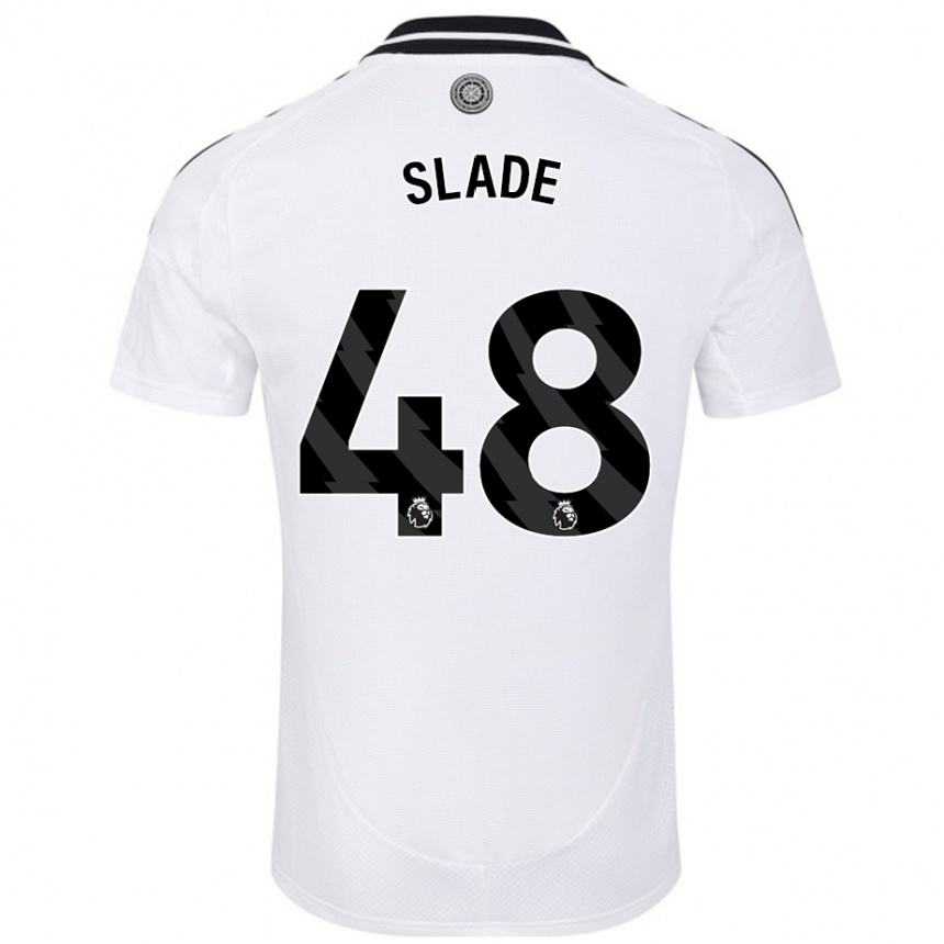 Kids Football Bradley Slade #48 White Home Jersey 2024/25 T-Shirt Australia