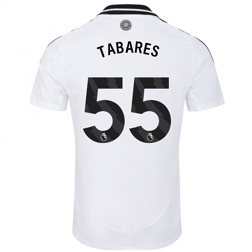 Kids Football Samuel Tabares #55 White Home Jersey 2024/25 T-Shirt Australia