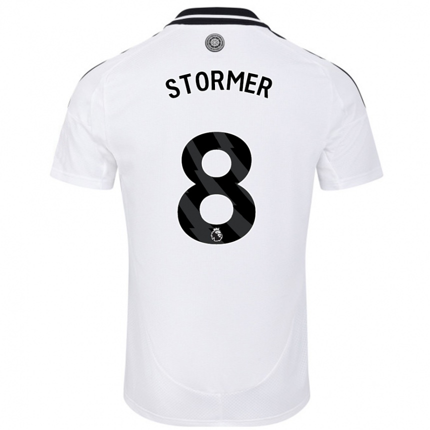 Kids Football Becky Stormer #8 White Home Jersey 2024/25 T-Shirt Australia