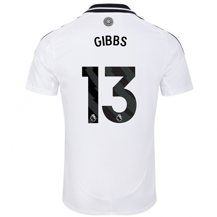 Kids Football Frankie Gibbs #13 White Home Jersey 2024/25 T-Shirt Australia