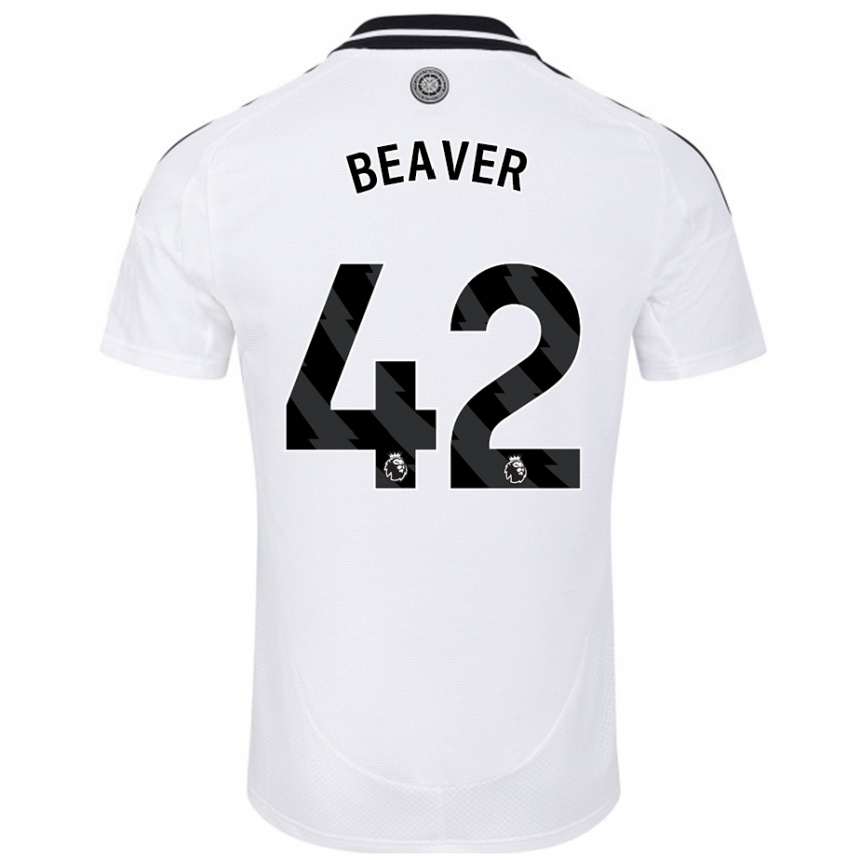 Kids Football Cat Beaver #42 White Home Jersey 2024/25 T-Shirt Australia