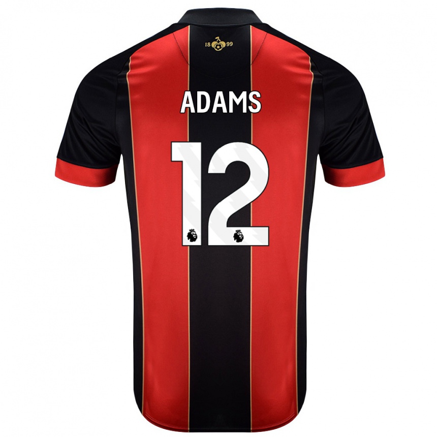 Kids Football Tyler Adams #12 Red Black Home Jersey 2024/25 T-Shirt Australia