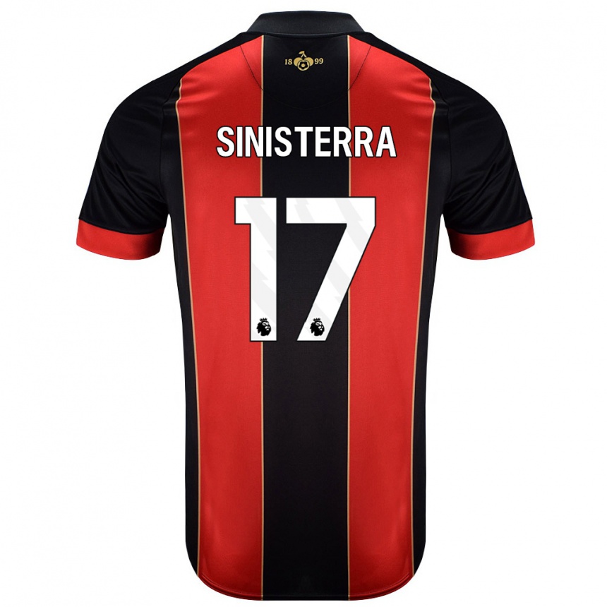 Kids Football Luis Sinisterra #17 Red Black Home Jersey 2024/25 T-Shirt Australia