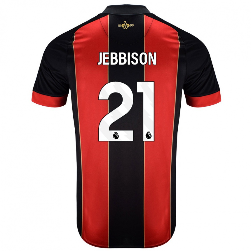 Kids Football Daniel Jebbison #21 Red Black Home Jersey 2024/25 T-Shirt Australia