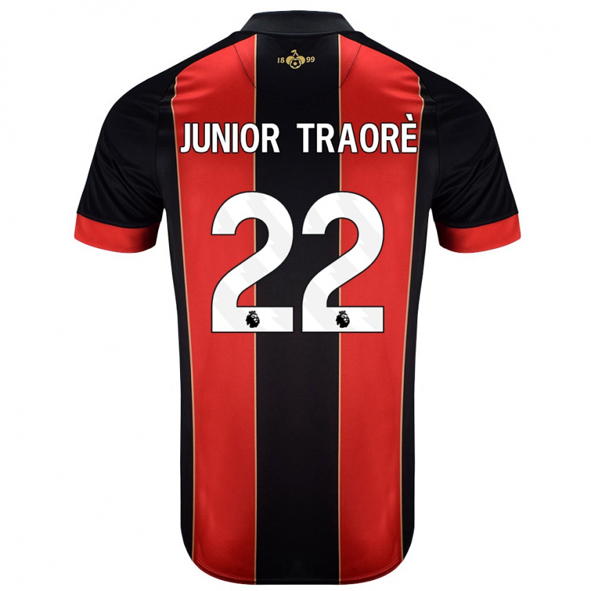 Kids Football Hamed Junior Traorè #22 Red Black Home Jersey 2024/25 T-Shirt Australia