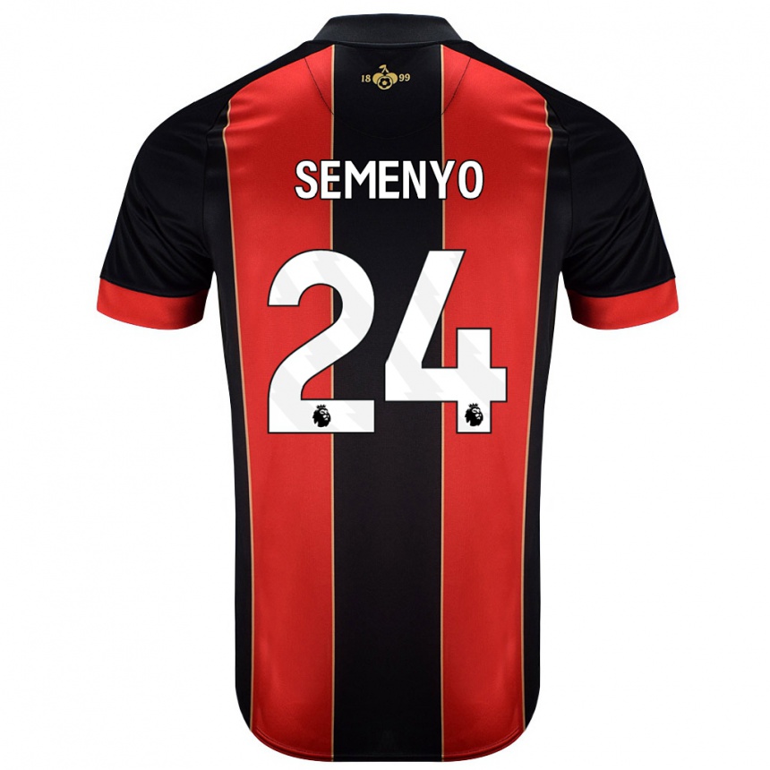 Kids Football Antoine Semenyo #24 Red Black Home Jersey 2024/25 T-Shirt Australia