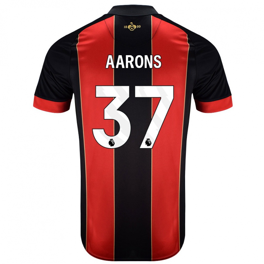 Kids Football Max Aarons #37 Red Black Home Jersey 2024/25 T-Shirt Australia