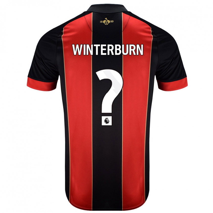 Kids Football Ben Winterburn #0 Red Black Home Jersey 2024/25 T-Shirt Australia