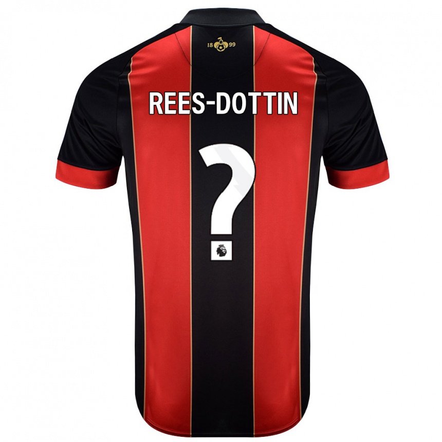 Kids Football Remy Rees-Dottin #0 Red Black Home Jersey 2024/25 T-Shirt Australia