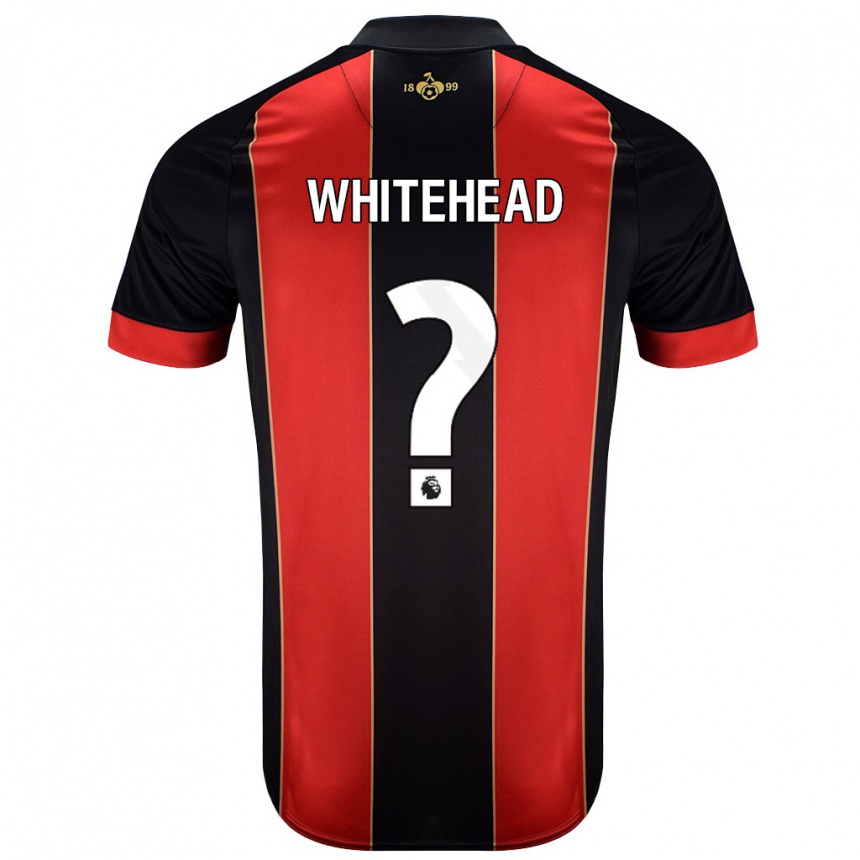 Kids Football Tommy Whitehead #0 Red Black Home Jersey 2024/25 T-Shirt Australia