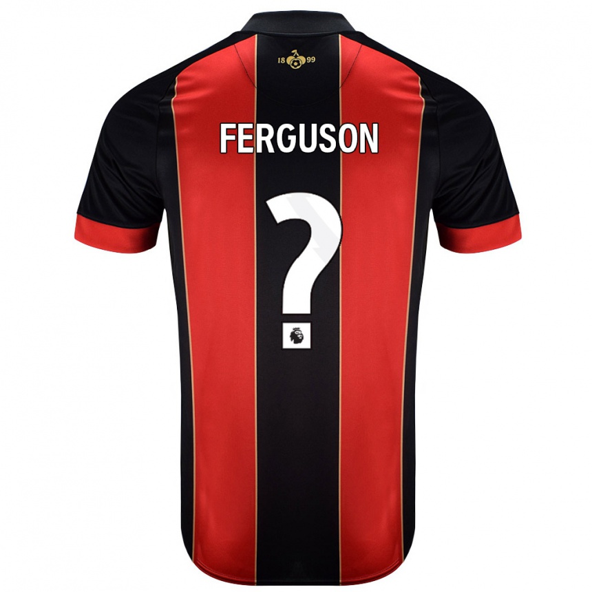 Kids Football Josh Ferguson #0 Red Black Home Jersey 2024/25 T-Shirt Australia