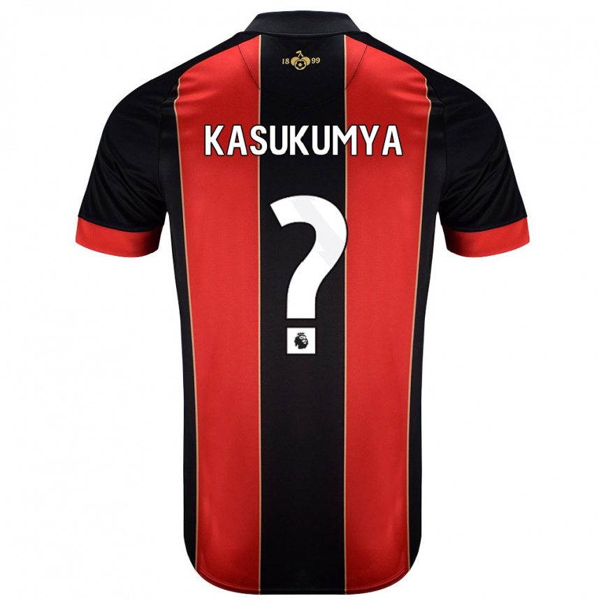 Kids Football Kashanga Kasukumya #0 Red Black Home Jersey 2024/25 T-Shirt Australia