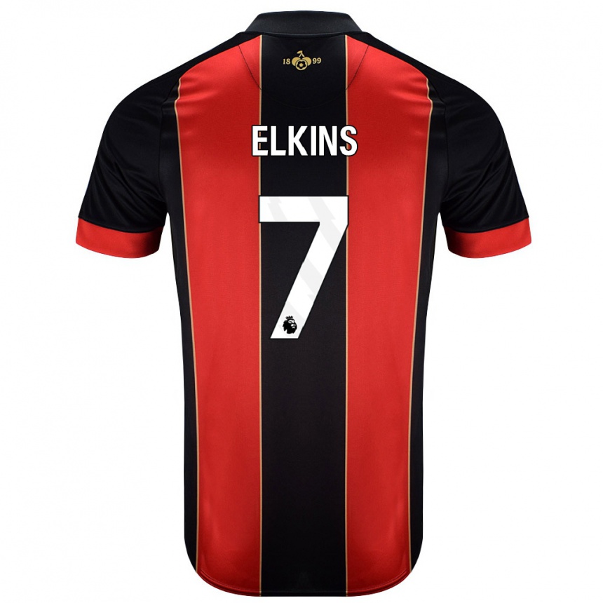 Kids Football Elle Elkins #7 Red Black Home Jersey 2024/25 T-Shirt Australia