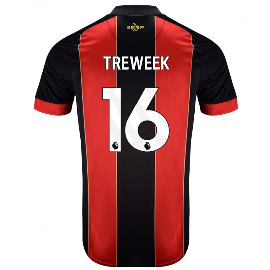 Kids Football Jess Treweek #16 Red Black Home Jersey 2024/25 T-Shirt Australia