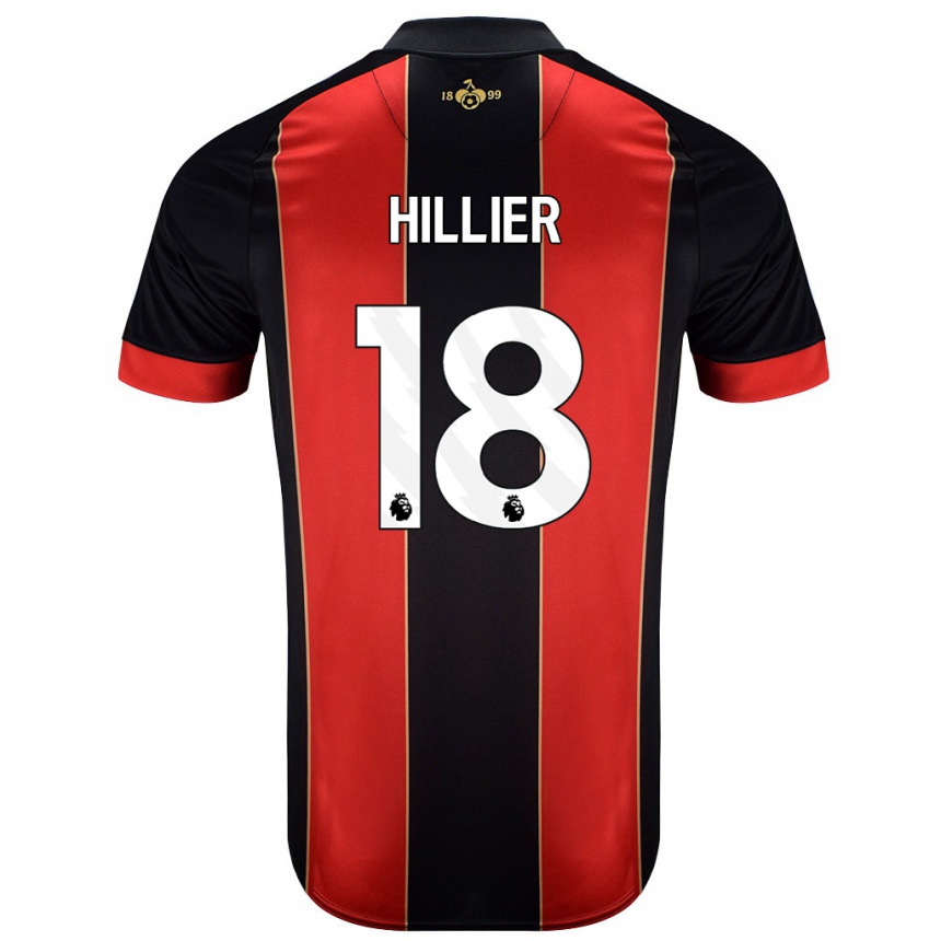 Kids Football Gemma Hillier #18 Red Black Home Jersey 2024/25 T-Shirt Australia