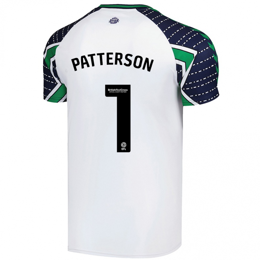 Kids Football Anthony Patterson #1 White Away Jersey 2024/25 T-Shirt Australia