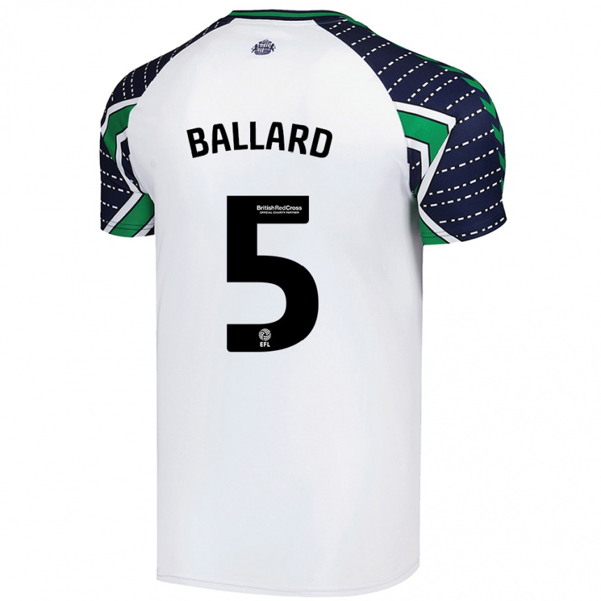 Kids Football Daniel Ballard #5 White Away Jersey 2024/25 T-Shirt Australia