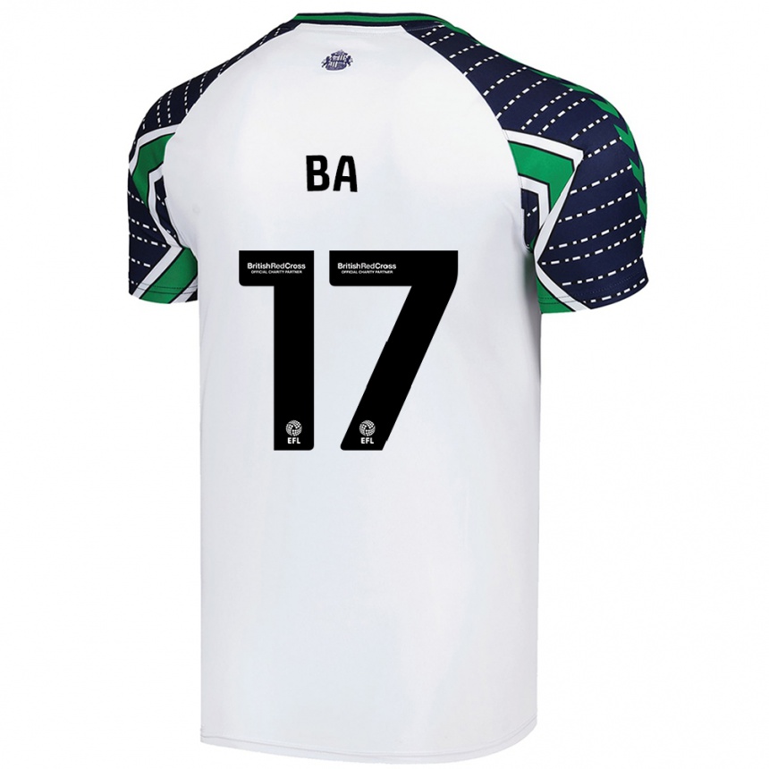 Kids Football Abdoullah Ba #17 White Away Jersey 2024/25 T-Shirt Australia