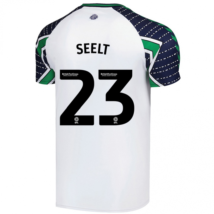 Kids Football Jenson Seelt #23 White Away Jersey 2024/25 T-Shirt Australia