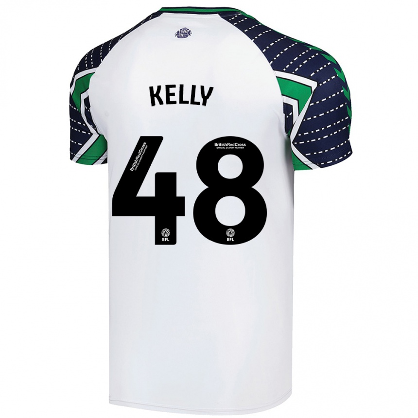 Kids Football Caden Kelly #48 White Away Jersey 2024/25 T-Shirt Australia