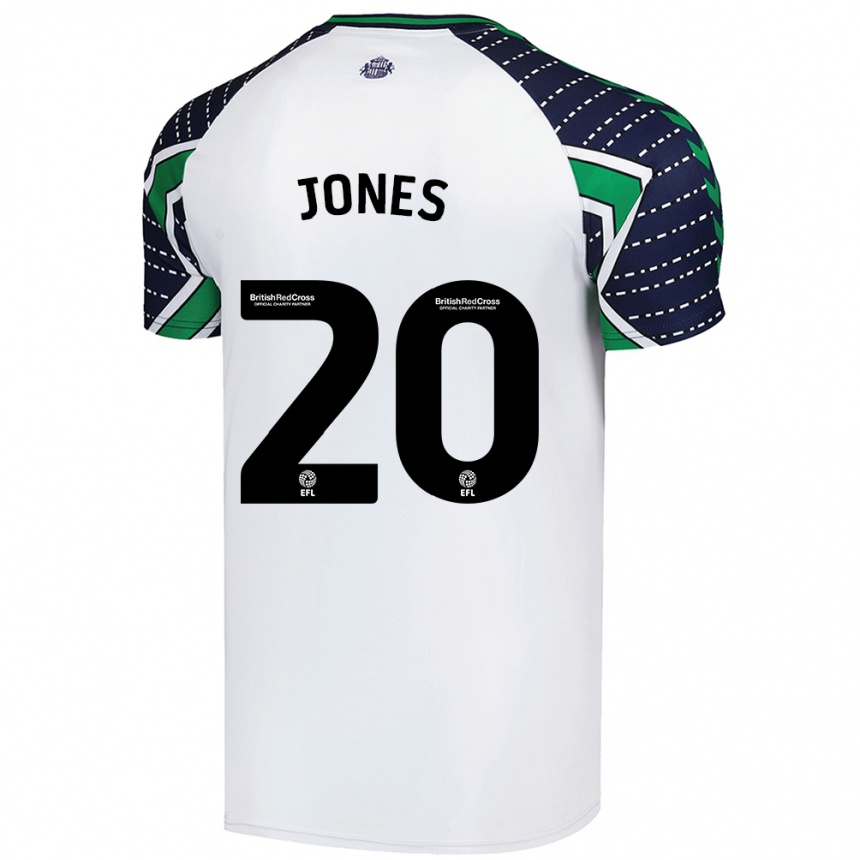 Kids Football Ellen Jones #20 White Away Jersey 2024/25 T-Shirt Australia