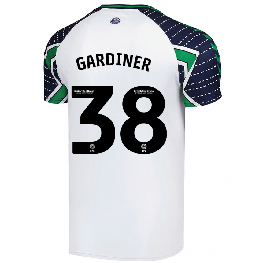 Kids Football Harry Gardiner #38 White Away Jersey 2024/25 T-Shirt Australia