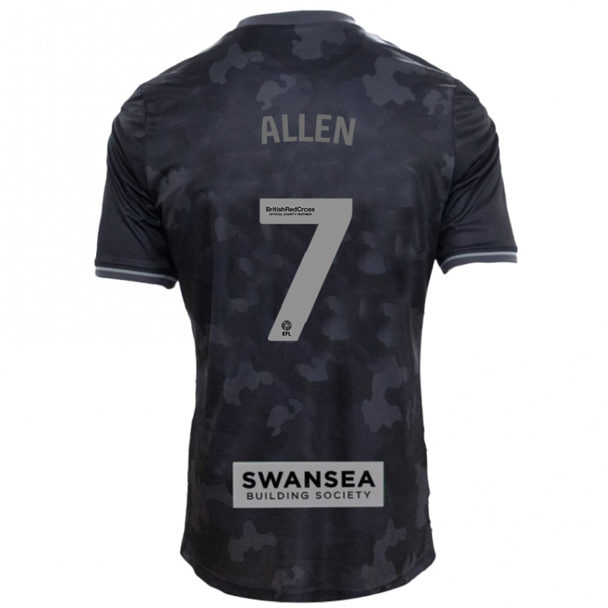 Kids Football Joe Allen #7 Black Away Jersey 2024/25 T-Shirt Australia