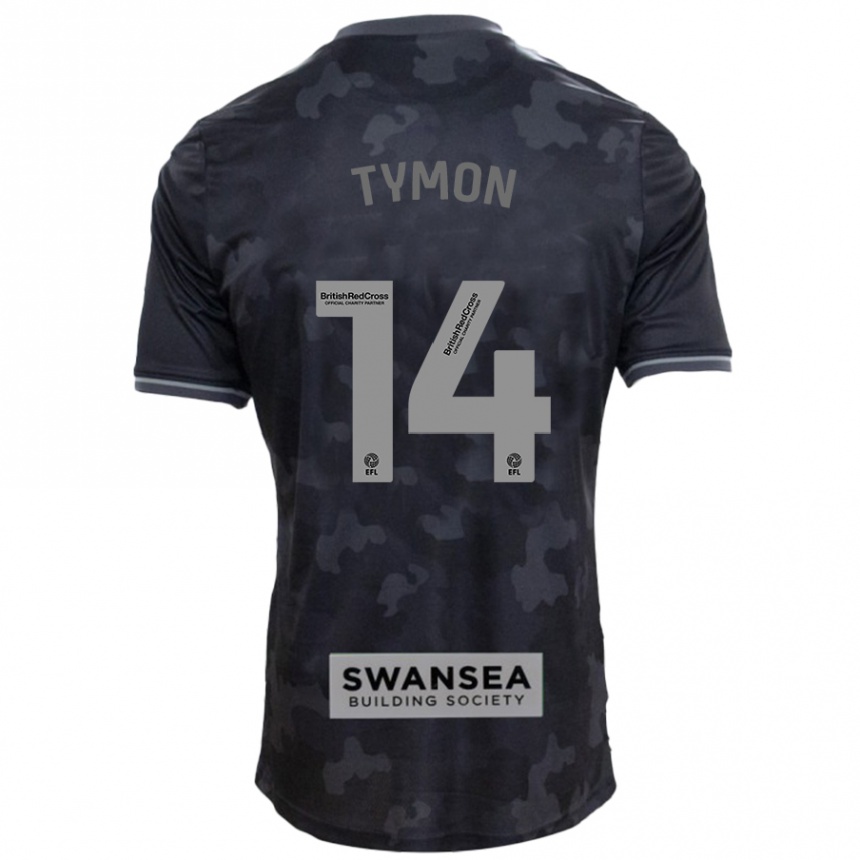 Kids Football Josh Tymon #14 Black Away Jersey 2024/25 T-Shirt Australia