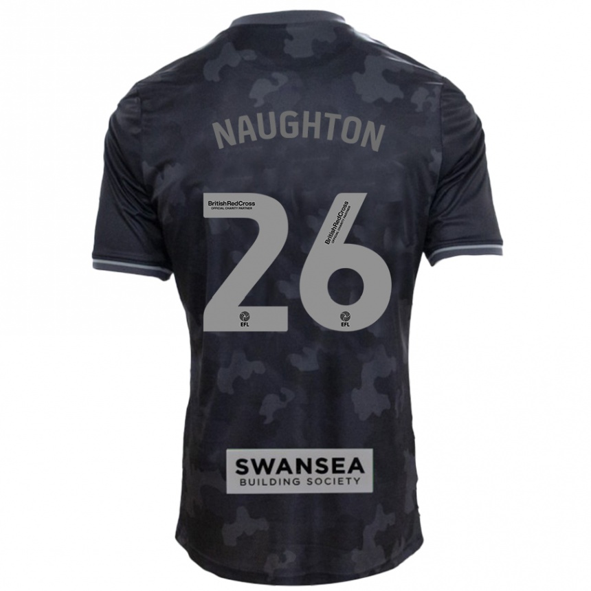 Kids Football Kyle Naughton #26 Black Away Jersey 2024/25 T-Shirt Australia