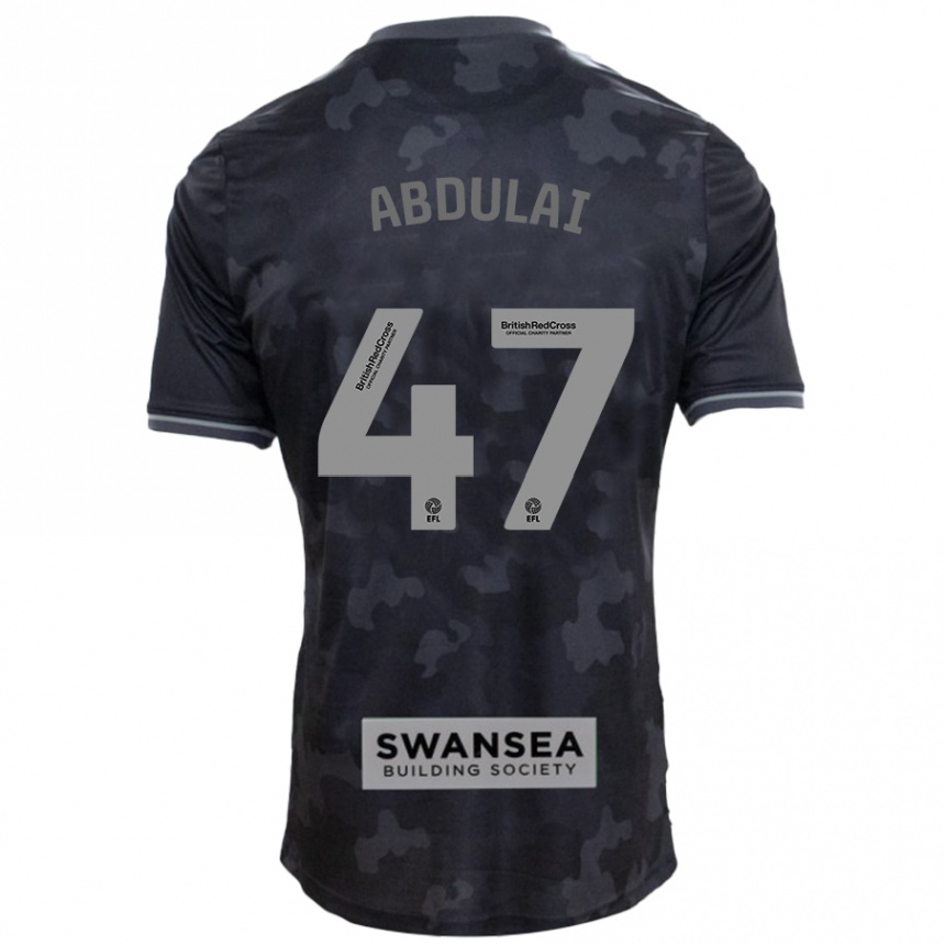 Kids Football Azeem Abdulai #47 Black Away Jersey 2024/25 T-Shirt Australia