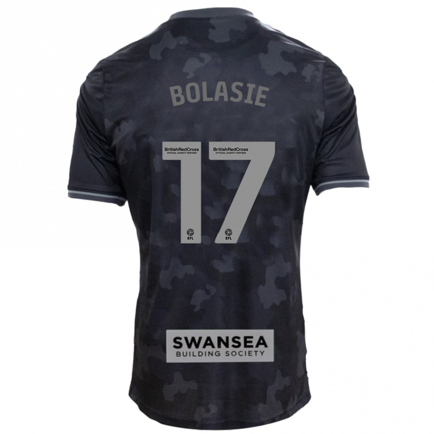 Kids Football Yannick Bolasie #17 Black Away Jersey 2024/25 T-Shirt Australia