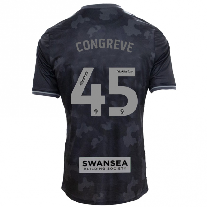 Kids Football Cameron Congreve #45 Black Away Jersey 2024/25 T-Shirt Australia