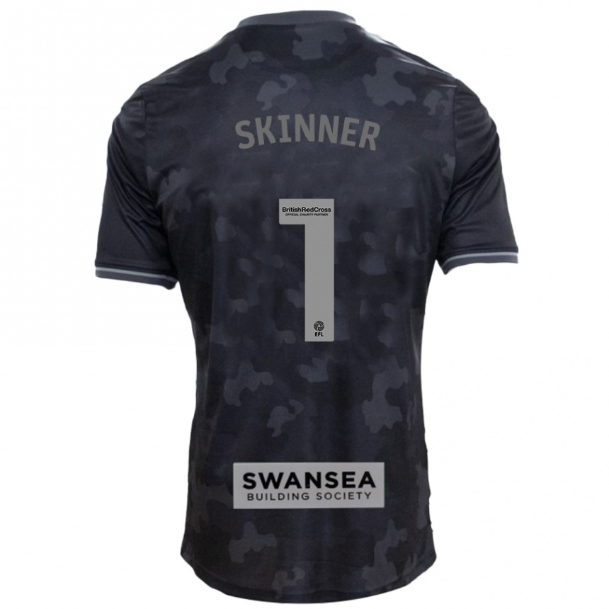 Kids Football Claire Skinner #1 Black Away Jersey 2024/25 T-Shirt Australia