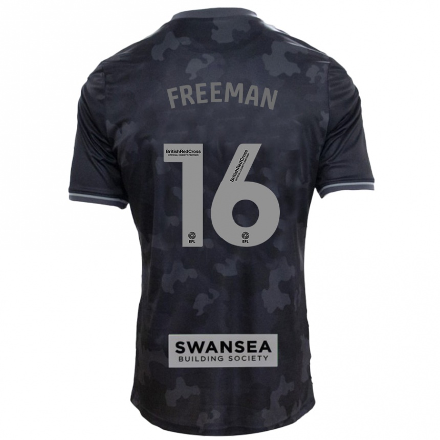 Kids Football Emily Freeman #16 Black Away Jersey 2024/25 T-Shirt Australia